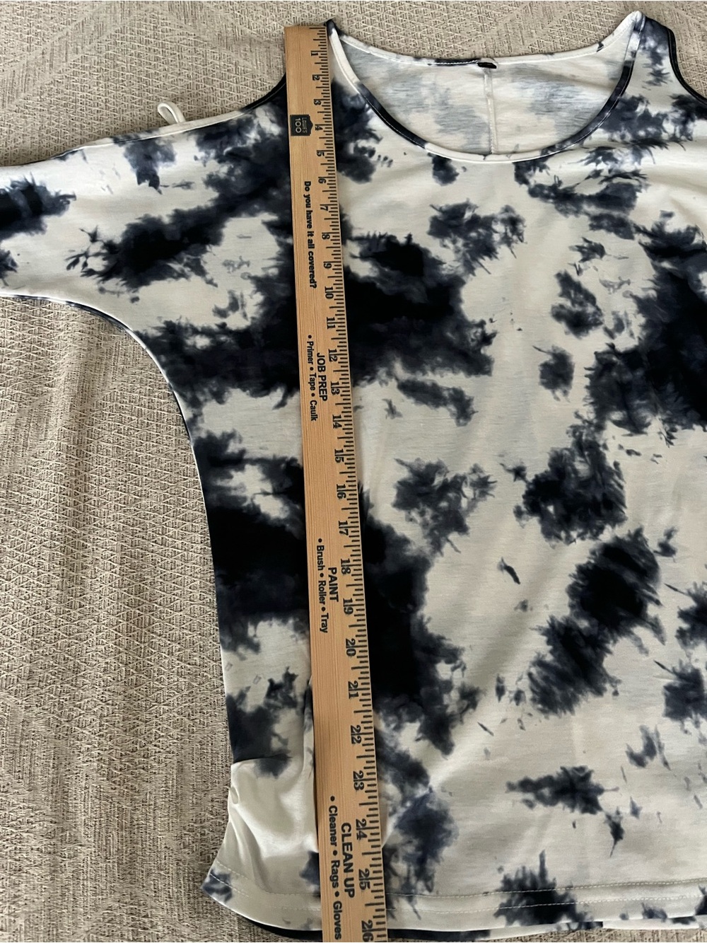 NWOT Women’s Cold-Shoulder Top 3/4 Sleeve - Blue & White Coquette Girl Festival - Picture 6 of 7